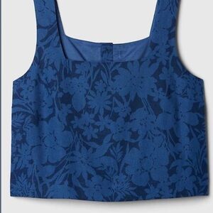 GAP Blue Boxy Crop Tank Top XL